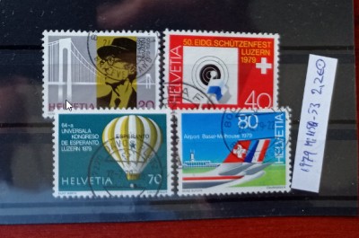 TS21 - Timbre serie CCCP - Elvetia - Helvetia 1979 Mi1150-53 foto