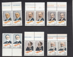 ROMANIA 1985 LP 1120 ANIVERSARI COMEMORARI PERECHE MNH foto