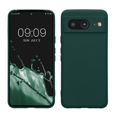 Husa Kwmobile pentru Google Pixel 8, Verde inchis, Silicon, KWM0000208L014C foto
