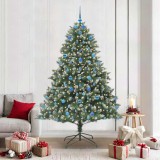 vidaXL Brad de Crăciun artificial cu 300 LED Verde 140 x 140 x 210 cm 3395252