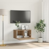 vidaXL Set cabinet TV Stejar Lemn prelucrat Cabinet TV Dreptunghiular