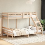 Cumpara ieftin Pat supraetajat, 80x200/140x200 cm, lemn masiv de pin