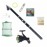 Set pescuit sportiv complet cu lanseta UltraCarp 2,4m, mulineta cb340, guta si accesorii
