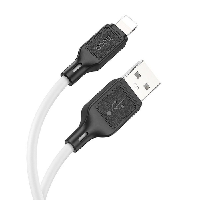 Cablu USB Hoco X90, USB-A la Lightning, 2.4A, 1m, Alb