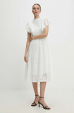 Cumpara ieftin Answear Lab rochie culoarea alb, midi, evazati