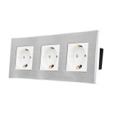 Cumpara ieftin Priza Tripla LUXION cu rama din aluminiu SmartElectro IntelligentHouse