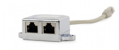 SPLITTER RJ-45 GEMBIRD pt. cablu FTP, Cat5, RJ-45 (T) | RJ-45 (M) x 2, ecranat, foto