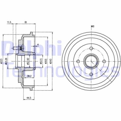 Delphi Tambur frana foto