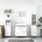 Gossi set mobilier de baie, 3 piese, alb, lemn compozit