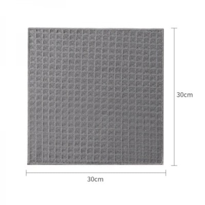 Set 5 lavete de bucatarie, din microfibra super fina, dimensiuni 30 x 30 cm, cu putere ridicata de absorbtie, gri foto