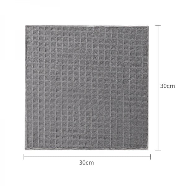 Set 5 lavete de bucatarie, din microfibra super fina, dimensiuni 30 x 30 cm, cu putere ridicata de absorbtie, gri