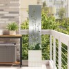 VidaXL Ghiveci de Grădină cu Panou Decorativ Argintiu 32 x 140 cm
