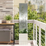vidaXL Ghiveci de Grădină cu Panou Decorativ Argintiu 32 x 140 cm