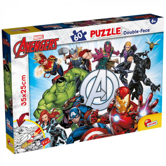 Puzzle de colorat - Avengers (60 de piese)