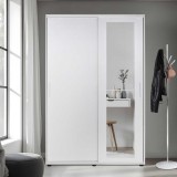 Cuier cu pantofar Adore Porto Maxi, 2 usi cu oglinda, 12 rafturi, capacitate 32 perechi incaltaminte, 120 x 187 x 40 cm