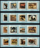UMM AL QIWAIN 1972 - Animale amenintate cu disparitia / serie completa MNH, editie Deluxe, Nestampilat