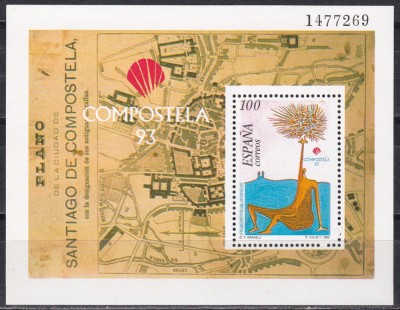Spania 1993 - Anul Sf&amp;acirc;nt - Compostela, Colita, MNH foto