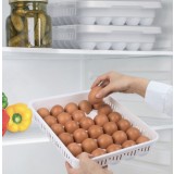 Cutie frigider pentru ouă din plastic alb cu capac 30 de locuri 33,5x27,8x7,3 cm