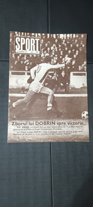 Arges Pitesti Dobrin Revista Sport octombrie 1972