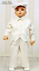 Costum elegant pentru baieti-Christopher Baby Club 3221C, Crem foto