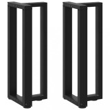 vidaXL Picioare de masă consolă &icirc;n formă de T, 2 buc., negru, 25x28x(72-73) cm, oțel
