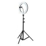 Lampa Circulara Ring Light, Reglare Intensitate, 3 Tipuri Lumina Si Trepied Inclus CT-002