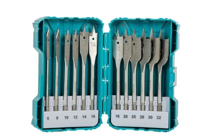TOTAL - SET 12 BUC BURGHIE PLATE PENTRU LEMN PowerTool TopQuality