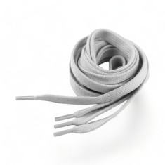 Sireturi plate din bumbac pentru pantofi / hanorace 130 cm, Gri deschis