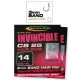 Carlige legate Maver Invincible CS25 Banded, 15cm, 3mm, 8bc (Marime Carlige: Nr. 14)
