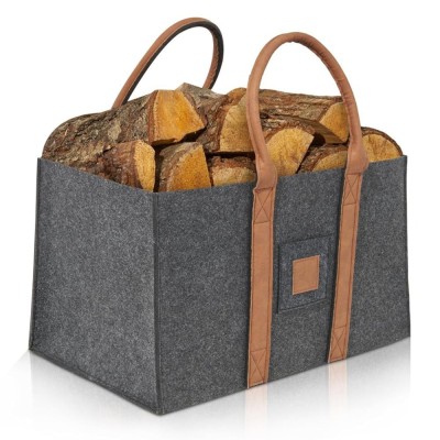 Cos multifunctional pentru rufe, cos depozitare, flippy, gri inchis, 50x34x32, geanta durabila pentru lemne si accesorii foto