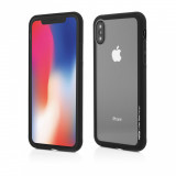 Husa Vetter pentru iPhone X,Clip-On Hybrid, Soft Edge with Clear Back Glass, Negru