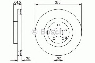 Disc frana MERCEDES E-CLASS T-Model (S211) (2003 - 2009) BOSCH 0 986 479 415 foto