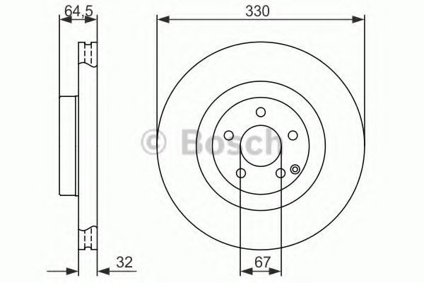 Disc frana MERCEDES E-CLASS T-Model (S211) (2003 - 2009) BOSCH 0 986 479 415