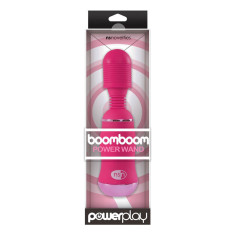 BoomBoom Power Wand Roz - Vibrator pentru Masaj cu 10 Funcții de Vibrație, 18 cm