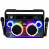 Boxa portabila si 2 microfoane Karaoke KOLAV D2661 X-BASS putere 400W