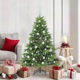 vidaXL Brad de Crăciun artificial cu 150 LED Verde 150 cm PE și PVC 3397539