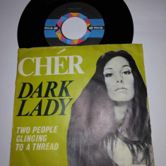 Cher Dark Lady single vinil vinyl 7” MCA 1974 Belgia VG+