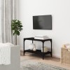 VidaXL Comodă TV, negru, 60x33x41 cm, lemn prelucrat și oțel 819317