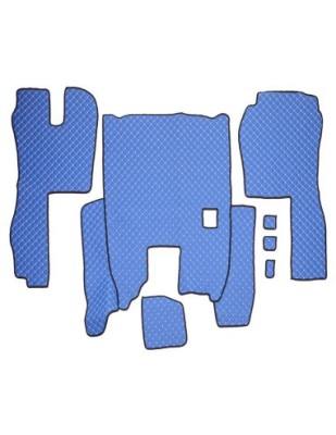 Set Covorase Piele Ecologica Truck Umbrella Pentru Scania Seria R 380-420, 2005-2016,Cutie Manuala, Albastru foto