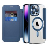 Husa iPhone 14 Pro Max Asteroid GSM SmartMag Book Case, albastru