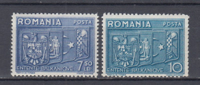 ROMANIA 1938 LP 123 INTELEGEREA BALCANICA SERIE CU SARNIERA foto