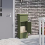 vidaXL Cutie pentru colet Olivengr&oslash;nn 44.5 x 29 x 110.5 cm Oțel