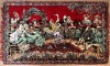Flamenco - carpetă persană originala vintage 193 x 118 cm, produsă din mătase