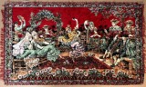 Flamenco - carpetă persană originala vintage 193 x 118 cm, produsă din mătase