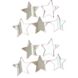 Set 100 Oglinzi Acrilice Autoadezive, Model STELE, 4x4 cm, Silver - Ideale pentru decorarea peretilor, MyStyle&reg;