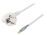 Cablu Electric 3x1mm2 PVC Alb 1,5m 16A 250V