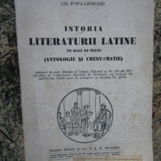 ISTORIA LITERATURII LATINE - I. VALAORI, C. PAPACOSTEA, GH. POPA-LISSEANU