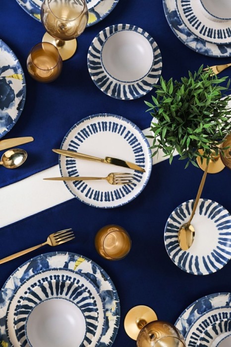 Keramika Set de vesela - Keraart Azure - 24 bucăți - 6 persoane - Stoneware