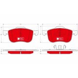 Placute frana Volvo S60 1 (384), S70 (874), S80 1 (184), V70 1 (875, V70 2 (285), Xc70 1 Cross Country (295), punte fata, nu este pregatit pentru sen, Trw
