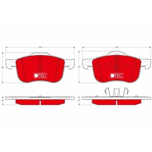 Placute frana Volvo S60 1 (384), S70 (874), S80 1 (184), V70 1 (875, V70 2 (285), Xc70 1 Cross Country (295), punte fata, nu este pregatit pentru sen
